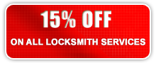 15% off on all locksmith services